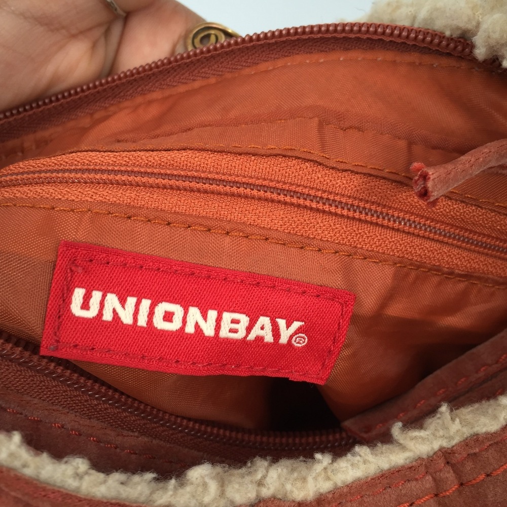 y2k vintage Unionbay peach pink sherpa small under arm bag shoulder bag - Picture 6 of 10